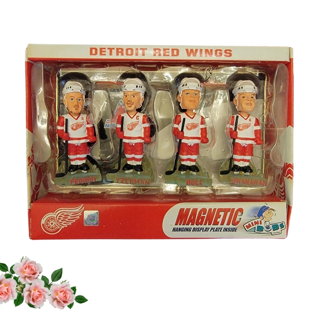 Mini Bobs Forever Hockey Rare Detroit Red Wings Shananhan Yzerman Fedorov Hull